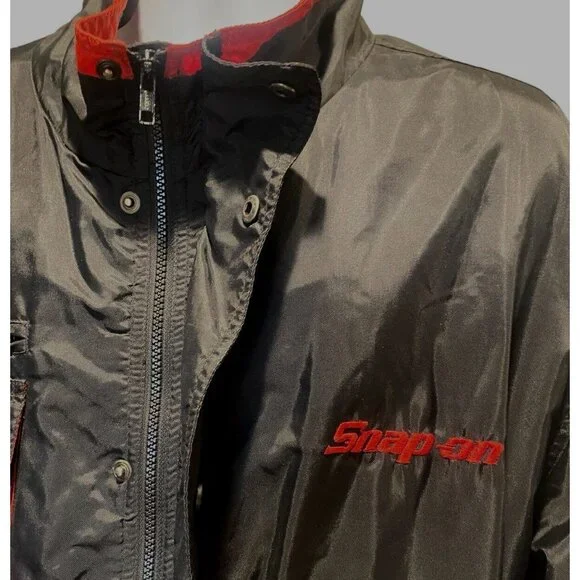 SnapOn Jacket Men’s Size XL Black Zip Snap Multiple Pockets Logo Embroidery - Picture 7 of 16